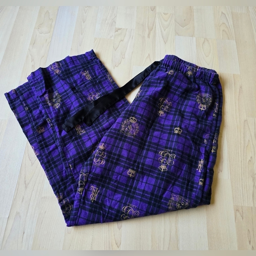Ralph Lauren Purple Plaid Pajama Pants Size Small